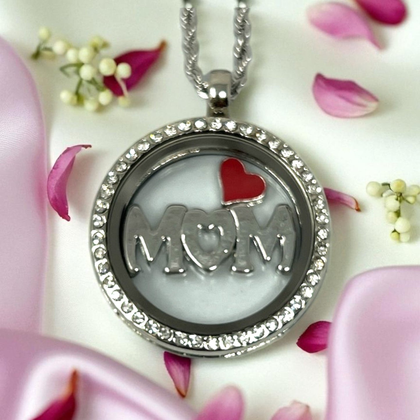 Mom Necklace Floating Locket