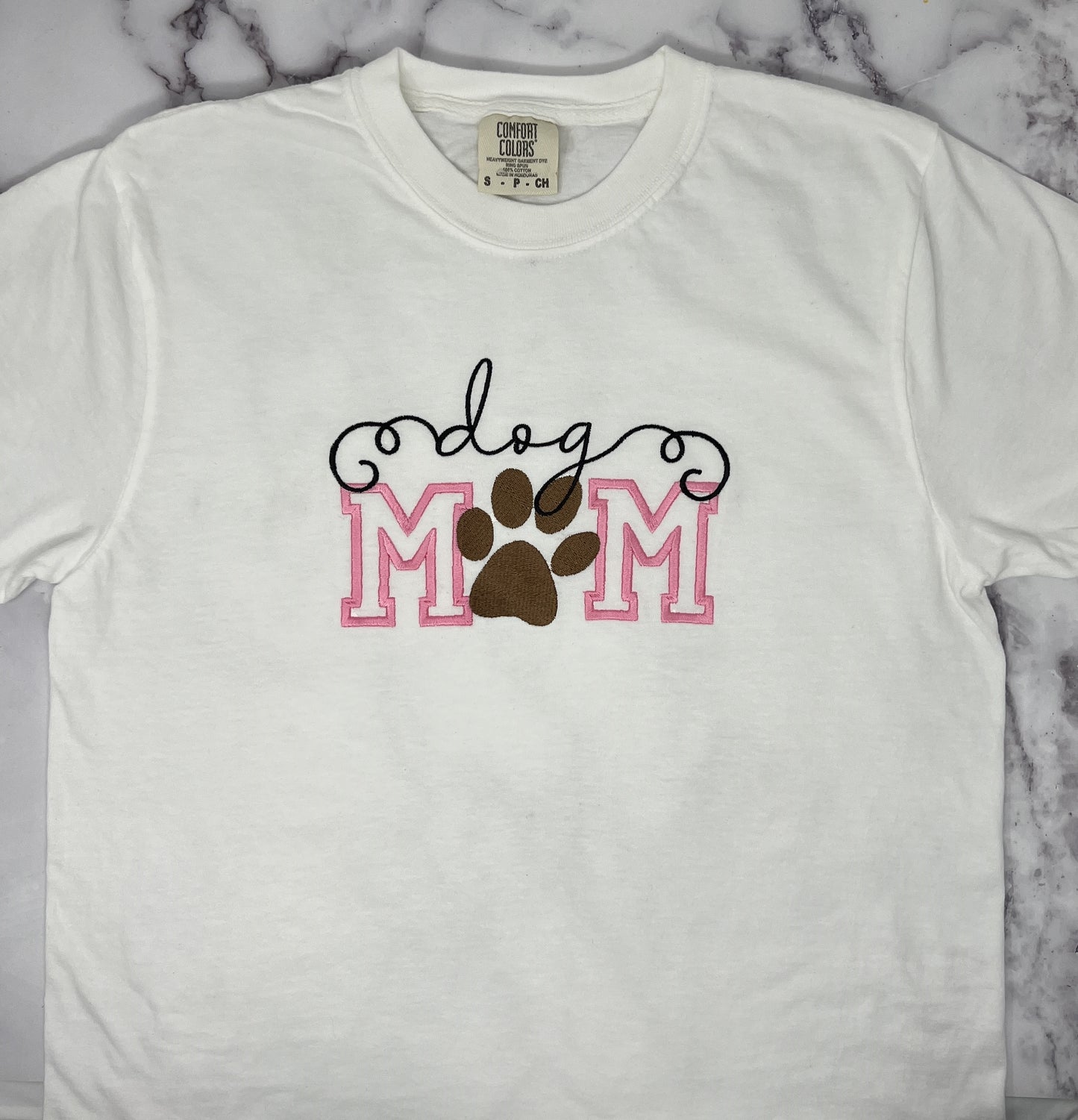 Dog Mom Embroidered Shirt