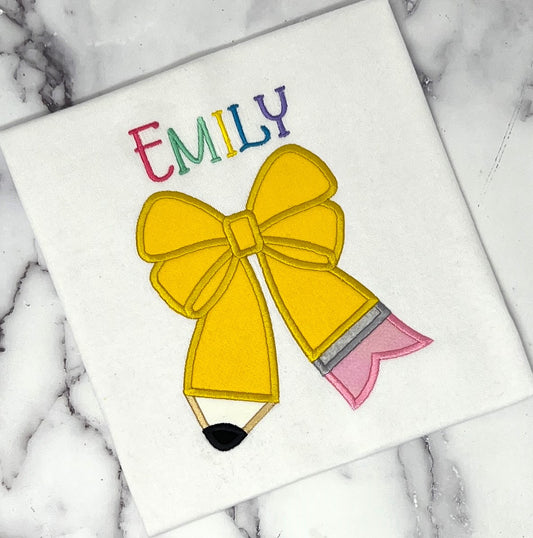 Pencil Back to School Shirt for Girls