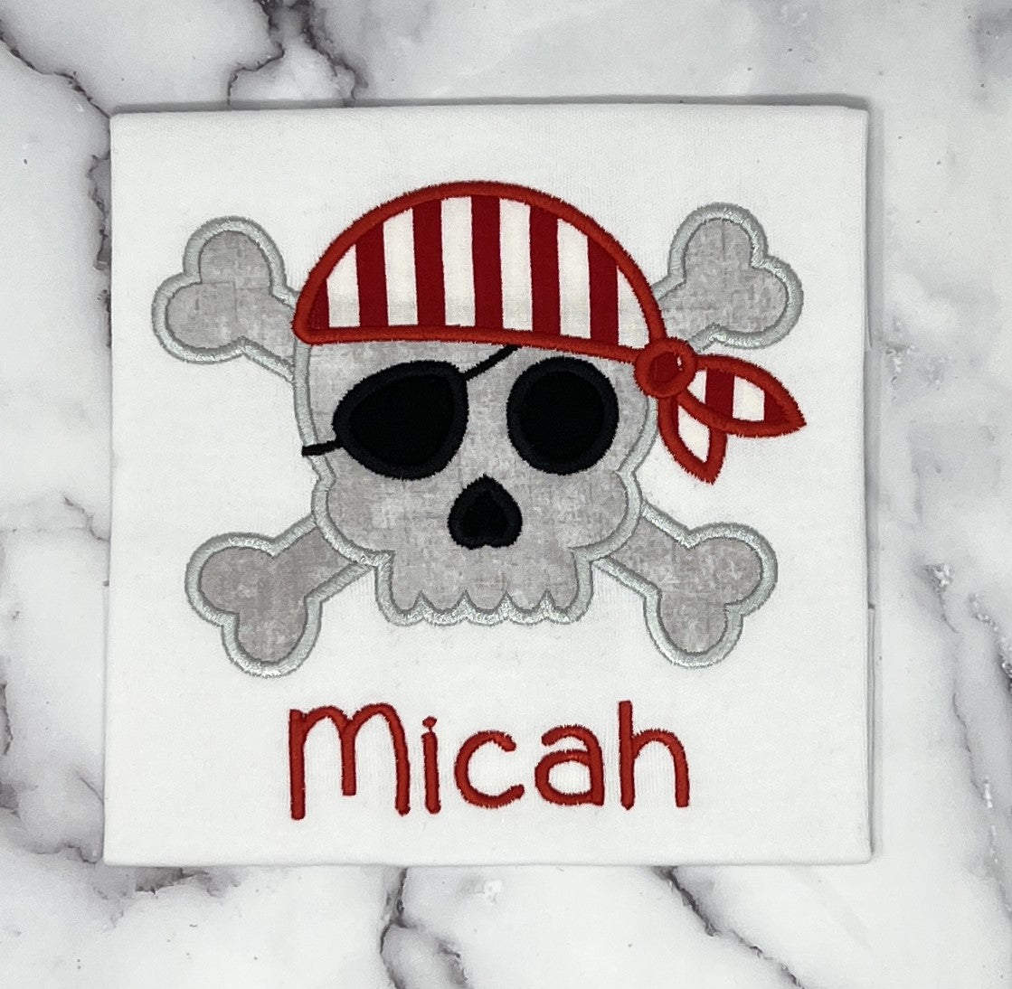 Halloween Embroidered Pirate Shirt