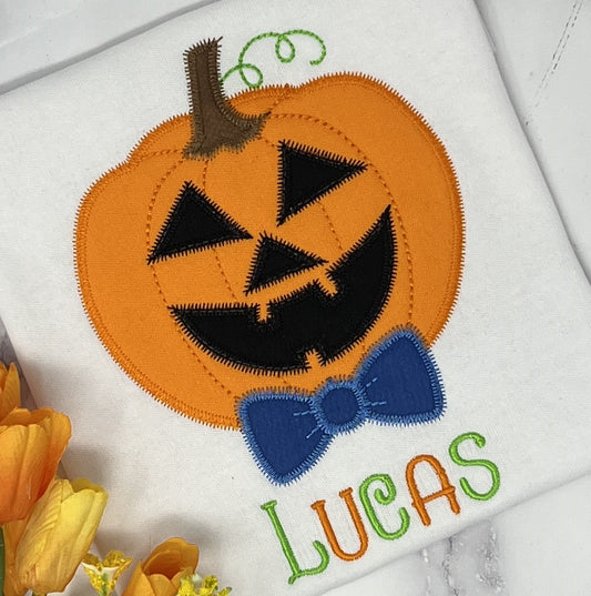 Halloween Pumpkin with Bow Tie