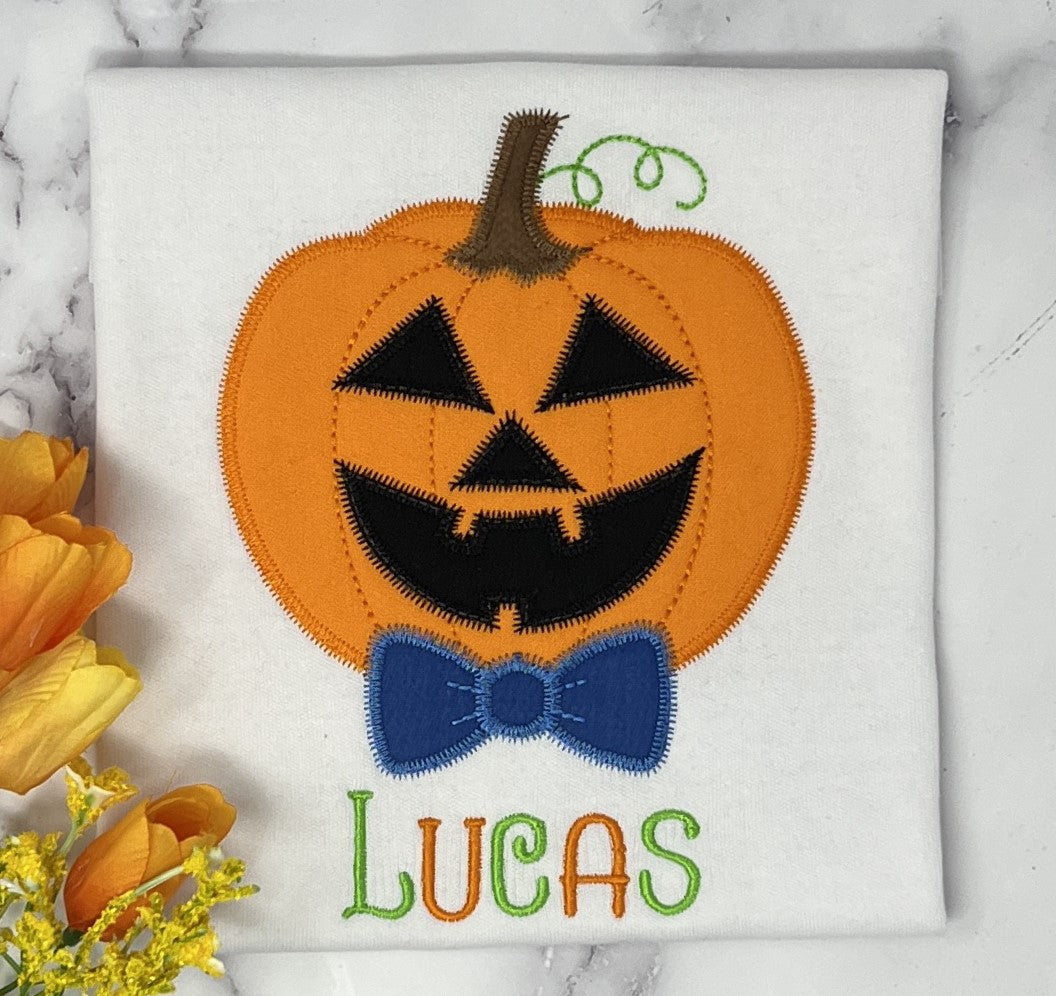 Halloween Pumpkin with Bow Tie