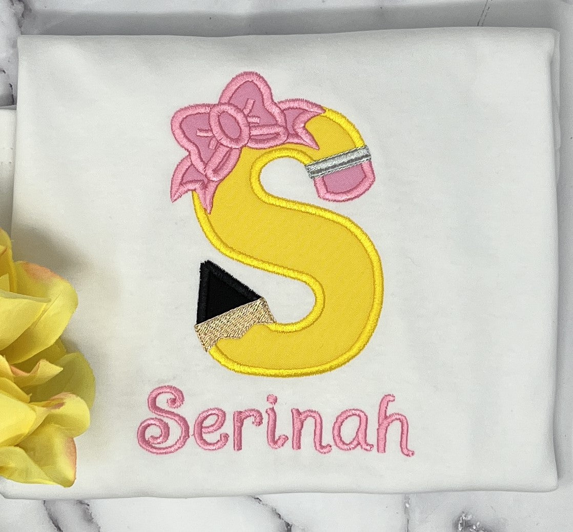 Pencil Back To School Girls Shirt